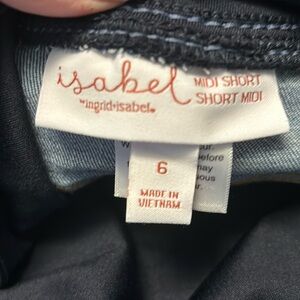 Maternity Isabel Ingrid label Jean shorts Midi Short